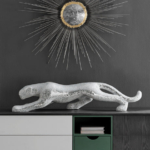 Chrome Boli Panther Sculpture