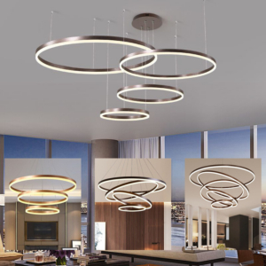 LED Living Room Simple Post-modern Ring Chandelier